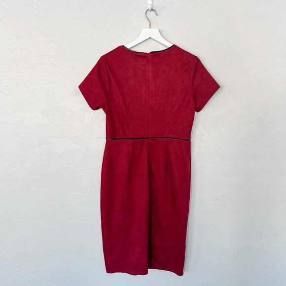 Enfocus Studio Red Velvet Sheath Dress size 10 - Picture 4 of 6
